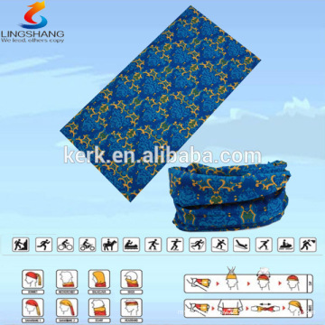 LSB-0140 Ningbo Lingshang el 100% poliester al aire libre del tubo del cuello al aire libre sin hilos headwear y bandana